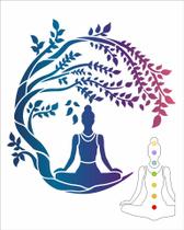 Stencil Pintura Opa Equilibrio Meditação 20x25 3498