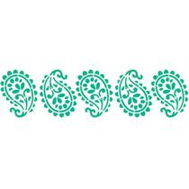 Stencil Pintura Paisley 8,4x28,5 Ste-403 Litoarte