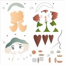 Stencil Pintura Pd Brasil Boneca de Pano 3339 30,5x30,5 Opa