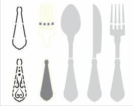 Stencil Pintura Pd Brasil Talheres Decorados 3236 20x25 Opa Stencil Pintura Pd Brasil Talheres Decorados 3236 20x25 Opa