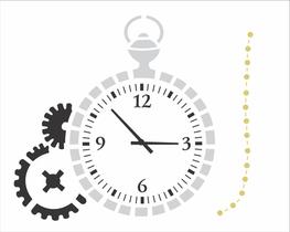 Stencil Pintura Relógio 2515 20x25 Opa