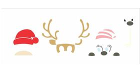 Stencil Pintura Rena com Gorro 3017 17x42 Opa Stencil Pintura Rena com Gorro 3017 17x42 Opa