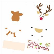 Stencil Pintura Rena Feliz Natal 3006 30,5x30,5 Opa Stencil Pintura Rena Feliz Natal 3006 30,5x30,5 Opa