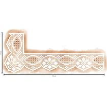 Stencil Pintura Renda Filé Floral STGE-012 36x12 Litoarte