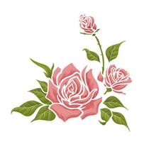 Stencil Pintura Rosas com Botões Stxx-040 20x20cm Litoarte