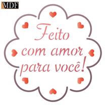 Stencil Pintura Selo Feito com Amor 10x10cm Stx-367 Litoarte Stencil Pintura Selo Feito com Amor 10x10cm Stx-367 Litoarte