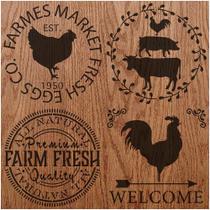 Stencil Pintura Selos Fazenda Stxx-199 20x20cm Litoarte Stencil Pintura Selos Fazenda Stxx-199 20x20cm Litoarte