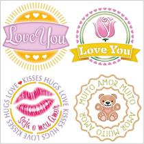 Stencil Pintura Selos Love You Stxx-201 20x20cm Litoarte