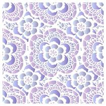 Stencil Pintura Simples 20x20cm Renda Guipir Floral STXX-088 - Litoarte Stencil Pintura Simples 20x20cm Renda Guipir Floral STXX-088 - Litoarte