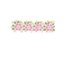 Stencil Pintura Simples Arabesco Flor 17x6,5 Stp-061 - Litoarte