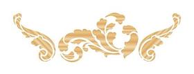 Stencil Pintura Simples Arabescos 17X6,5 STP-083 - Litoarte