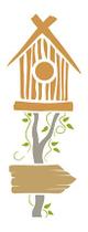 Stencil Pintura Simples Casa Passarinho 17x6,5 Stp-068 - Litoarte