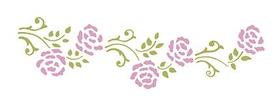 Stencil Pintura Simples Flores 17X6,5 STP-059 - Litoarte Stencil Pintura Simples Flores 17X6,5 STP-059 - Litoarte