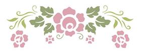 Stencil Pintura Simples Flores 17x6,5 Stp-079 - Litoarte