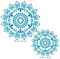 Stencil Pintura Simples Mandalas Renda 34,4x21cm St-307 - Litoarte