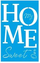 Stencil Pintura Simples Painel Home Sweet Home 34,4x21cm ST-422 - Litoarte