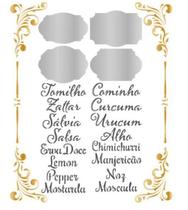 Stencil Pintura Tag Temperos Stm-726 21,1x17,2 Litoarte