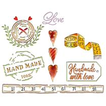 Stencil Pintura Tags Metro Coração Love Str-257 20x25 Litoarte