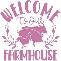 Stencil Pintura Welcome To Our Farm House Stxx-278 20x20cm Litoarte