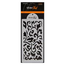 Stencil Plastico - Arabesco - 264 - FT264 - 1 unidade - Silver Plastic - Rizzo Stencil Plastico - Arabesco - 264 - FT264 - 1 unidade - Silver Plastic - Rizzo
