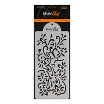 Stencil Plastico - Folhas - FT263 - 1 unidade - Silver Plastic - Rizzo Stencil Plastico - Folhas - FT263 - 1 unidade - Silver Plastic - Rizzo