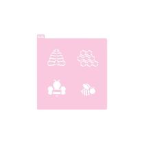 Stencil Quadrado Abelha - Ref. 2 - 1 unidade - RR Cortadores - Rizzo