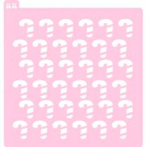 Stencil Quadrado para Bolos - Bengala Doce - Ref. 4044 - 1 unidade - RR CORTADORES - Rizzo