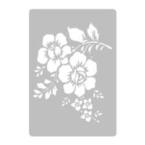 Stencil Ramo De Flores - Molde Vazado Decoração R-2088 - Stencil Flex