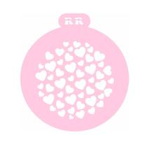 Stêncil Redondo Coração 1 - Ref. 3027 - 1 unidade - RR Oliveira - Rizzo