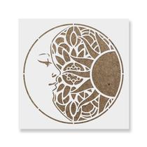 Stencil Revolution Mandala Sol e Lua Reutilizável em Mylar