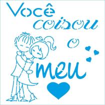 Stencil Rose Ferreira Litoarte 14 x 14 cm - STA-156 Você Coisou o meu Coração Stencil Rose Ferreira Litoarte 14 x 14 cm - STA-156 Você Coisou o meu Coração