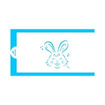 Stencil rostinho de coelho páscoa blue star