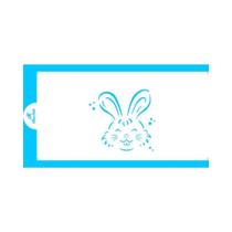 Stencil rostinho de coelho páscoa blue star Stencil rostinho de coelho páscoa blue star