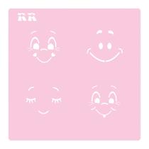 Stencil Rostinhos - Ref: 4097 - 1 unidade - RR Cortadores - Rizzo