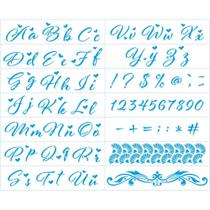 Stencil Selma Clementino Litoarte 42 x 34 cm - ST2-003 Alfabeto