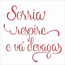 Stencil Simples 14X14 Opa 2216 Frase Sorria