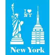 Stencil Simples 20X25 Opa 1162 Cidade Nova York
