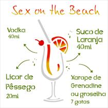 Stencil Simples 30,5X30,5 Opa 2198 Drink Sex On The Beach