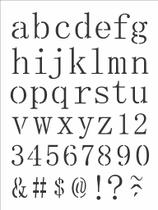 Stencil Simples Alfabeto Reto Minúsculo 2496 15x20 Opa