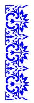 Stencil Simples Barra Arabesco Flor 2220 10x30 Opa