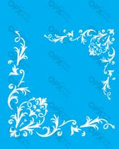 Stencil Simples Cantoneira Arabesco OPA914 20x25 Stencil Simples Cantoneira Arabesco OPA914 20x25