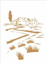 Stencil Simples Country Brasil Casa Ii 2931 15x20 Opa