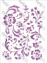 Stencil Simples Estamparia Floral OPA382 15X20 Stencil Simples Estamparia Floral OPA382 15X20