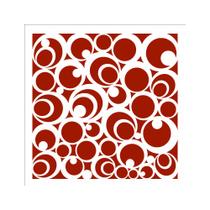 Stencil Simples Estamparia Geometrica Circulos 2921 14x14 Opa