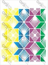 Stencil Simples Estamparia Vitral Losango OPA2620 15x20 Stencil Simples Estamparia Vitral Losango OPA2620 15x20