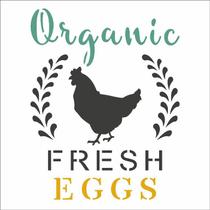 Stencil Simples Farmhouse Organic Fresh Eggs 2903 10x10 Opa