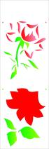 Stencil Simples Flor Rosa I 1869 10x30 Opa