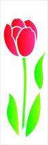 Stencil Simples Flor Tulipa Ii 1871 10x30 Opa