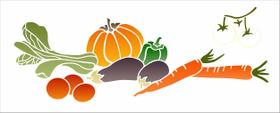 Stencil Simples Legumes 3162 17x42 Opa