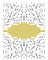 Stencil Simples Moldura Tag e Arabesco 2466 20x25 Opa